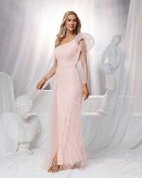 HKM-351891 Elegant Pink Evening Dress - Model EZ25151 for Sophisticated Occasions