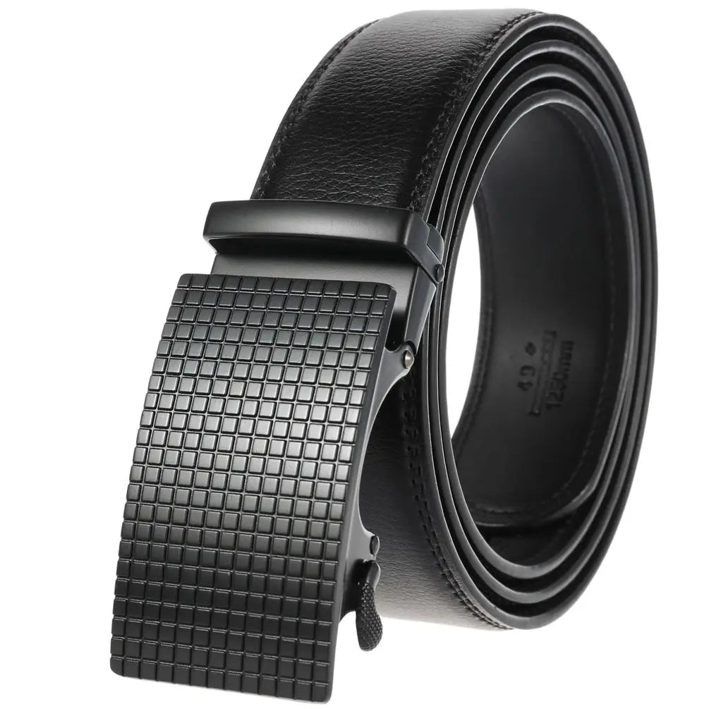 HKM-939731 Automatic Leather Belt with Alloy Buckle for Men - Stylish and Functional Design
