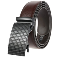 HKM-939731 Automatic Leather Belt with Alloy Buckle for Men - Stylish and Functional Design