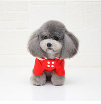 HKM-784659 Sailor Style Cotton Pet Outfit for Dogs and Cats - Casual Two-Legged Clothing