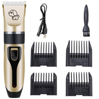 HKM-231379 Rechargeable Electric Dog Hair Clipper with Detachable Titanium Ceramic Blades and Adjustable Length Combs
