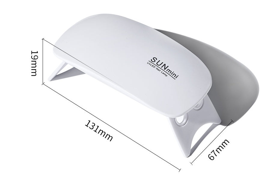 HKM-583507 Mini LED Phototherapy Machine for Nails - Dual Light Source, 9W Power, Compact Size