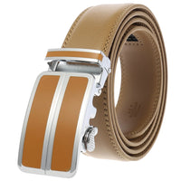HKM-791699 Genuine Cowhide Leather Ratchet Belt for Men with Automatic Buckle - Model LY25-0711-1