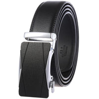 HKM-791699 Genuine Cowhide Leather Ratchet Belt for Men with Automatic Buckle - Model LY25-0711-1