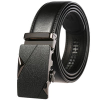 HKM-791699 Genuine Cowhide Leather Ratchet Belt for Men with Automatic Buckle - Model LY25-0711-1