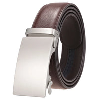 HKM-791699 Genuine Cowhide Leather Ratchet Belt for Men with Automatic Buckle - Model LY25-0711-1