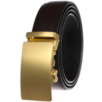 HKM-791699 Genuine Cowhide Leather Ratchet Belt for Men with Automatic Buckle - Model LY25-0711-1
