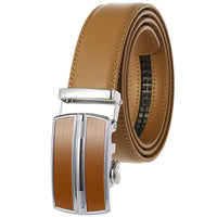 HKM-791699 Genuine Cowhide Leather Ratchet Belt for Men with Automatic Buckle - Model LY25-0711-1