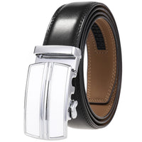 HKM-791699 Genuine Cowhide Leather Ratchet Belt for Men with Automatic Buckle - Model LY25-0711-1