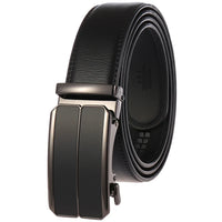 HKM-791699 Genuine Cowhide Leather Ratchet Belt for Men with Automatic Buckle - Model LY25-0711-1