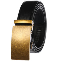 HKM-791699 Genuine Cowhide Leather Ratchet Belt for Men with Automatic Buckle - Model LY25-0711-1