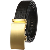HKM-791699 Genuine Cowhide Leather Ratchet Belt for Men with Automatic Buckle - Model LY25-0711-1
