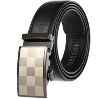 HKM-791699 Genuine Cowhide Leather Ratchet Belt for Men with Automatic Buckle - Model LY25-0711-1