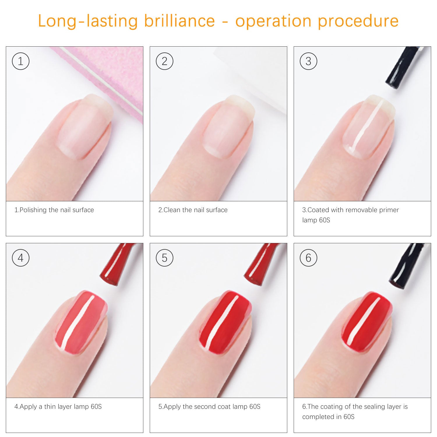 HKM-680659 8-Piece Gel Nail Polish Set - Long-lasting and Vibrant Colors for Stunning Manicures