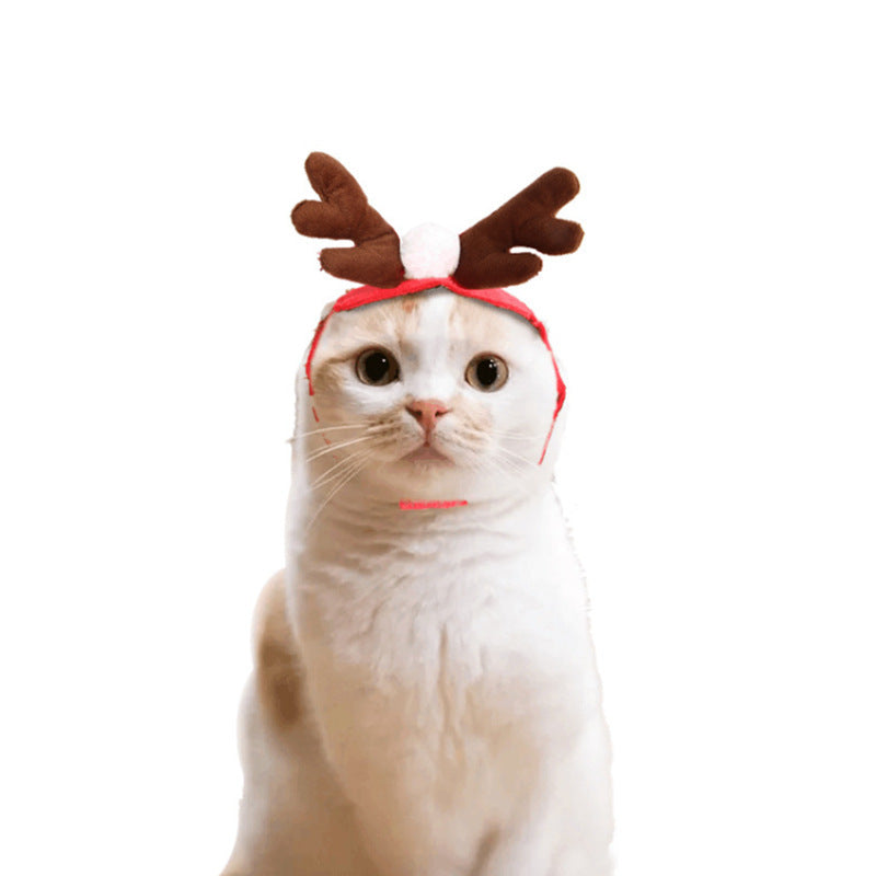 HKM-485459 Adorable Dog and Cat Christmas Cloak for Halloween Disguise - Soft Cloth Transformation Costume