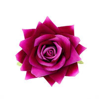 HKM-129299 Velvet Rose Hairpin in Various Colors, 10cm Flower Diameter, Perfect for Elegant Hairstyles