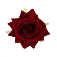 HKM-129299 Velvet Rose Hairpin in Various Colors, 10cm Flower Diameter, Perfect for Elegant Hairstyles
