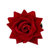HKM-129299 Velvet Rose Hairpin in Various Colors, 10cm Flower Diameter, Perfect for Elegant Hairstyles