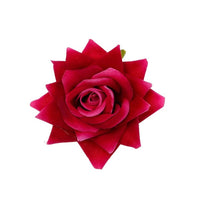 HKM-129299 Velvet Rose Hairpin in Various Colors, 10cm Flower Diameter, Perfect for Elegant Hairstyles