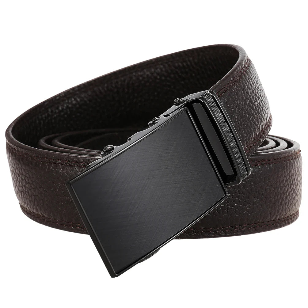 HKM-135187 Men's Casual Leather Belt - 3.0CM Width, Versatile Style for Everyday Wear