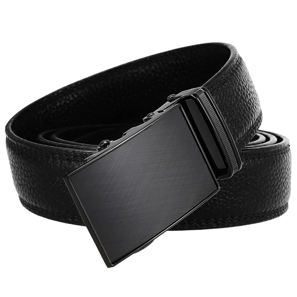 HKM-135187 Men's Casual Leather Belt - 3.0CM Width, Versatile Style for Everyday Wear
