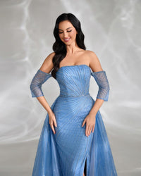 HKM-580115 Elegant Blue Women's Evening Gown - Style EZ25111