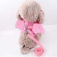 HKM-445907 Angel Wings Pink Traction Belt for Pets - Available in S, M, L Sizes