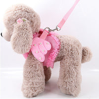 HKM-445907 Angel Wings Pink Traction Belt for Pets - Available in S, M, L Sizes