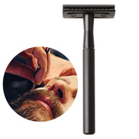 HKM-153491 Stainless Steel Double-Sided Razor with Diamond Pattern Design