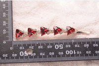 HKM-782355 Elegant Rhinestone Hairpin with Floral Design - Multi-Color Triangle Crystal Clips for Women