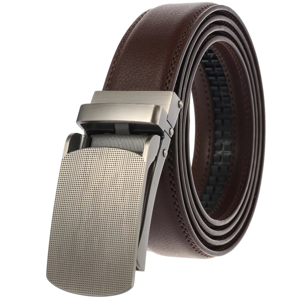 HKM-494483 Men's Fashion Belt with 3.0CM Wide Ratchet Buckle, Model LY33-0134-1