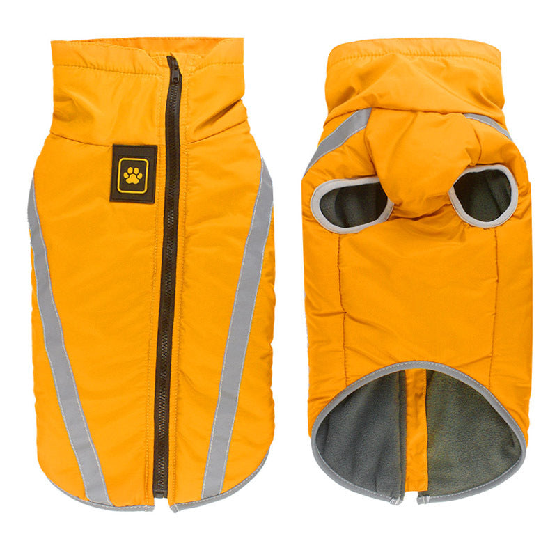 HKM-274515 Windproof Thickened Dog Jacket with Soft Polar Fleece for Winter Wear