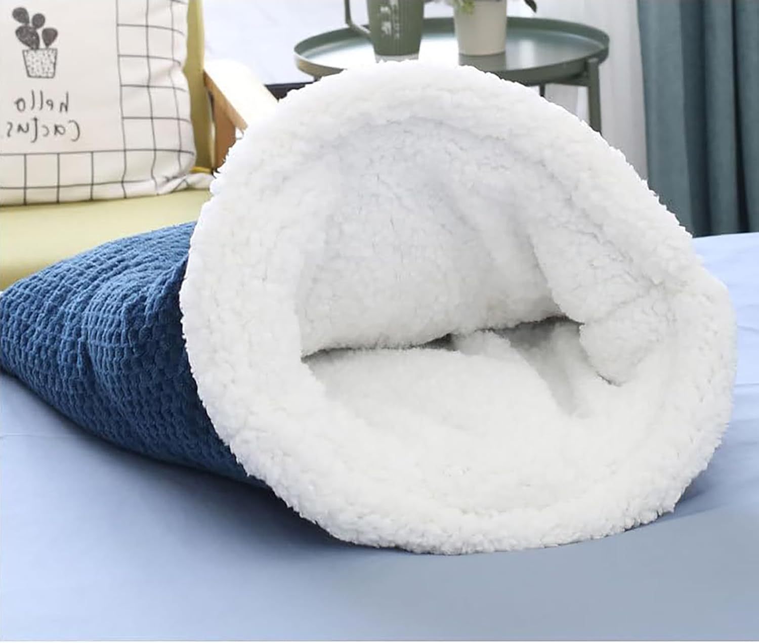 HKM-842707 Cozy Cat Winter Sleeping Bag with Removable Crinkle Sack for Cats Up to 6kg