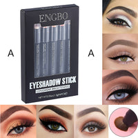 HKM-554771 Double-Ended Long-Lasting Pearlescent Eyeliner Pen Set - Universal Black Color, 6 Pieces