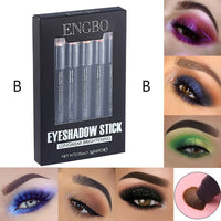 HKM-554771 Double-Ended Long-Lasting Pearlescent Eyeliner Pen Set - Universal Black Color, 6 Pieces