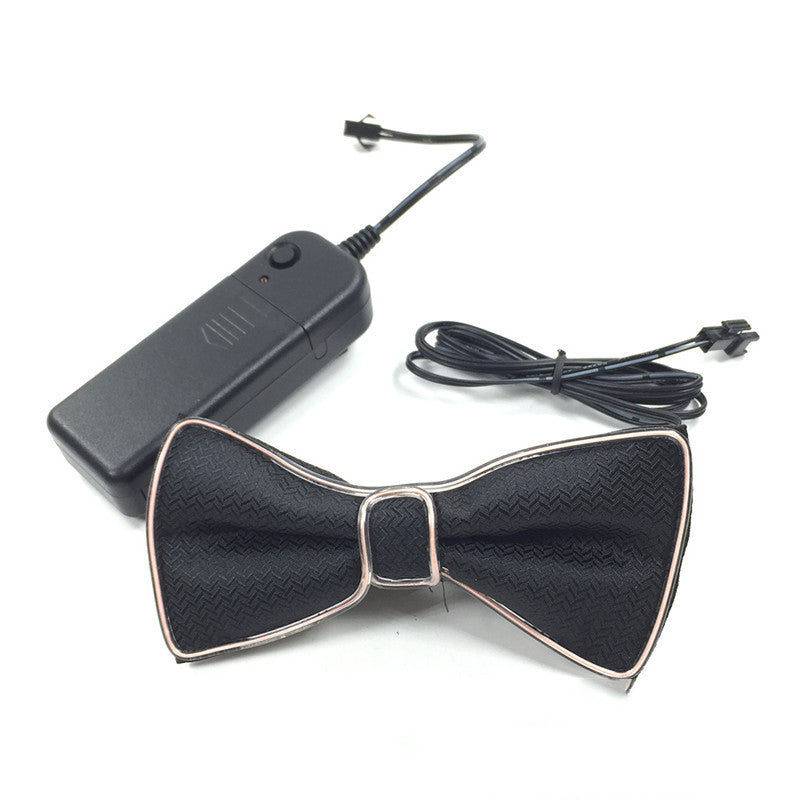 HKM-896467 Battery-Powered LED Light-Up Bow Tie for Halloween and Party Events in Multiple Colors