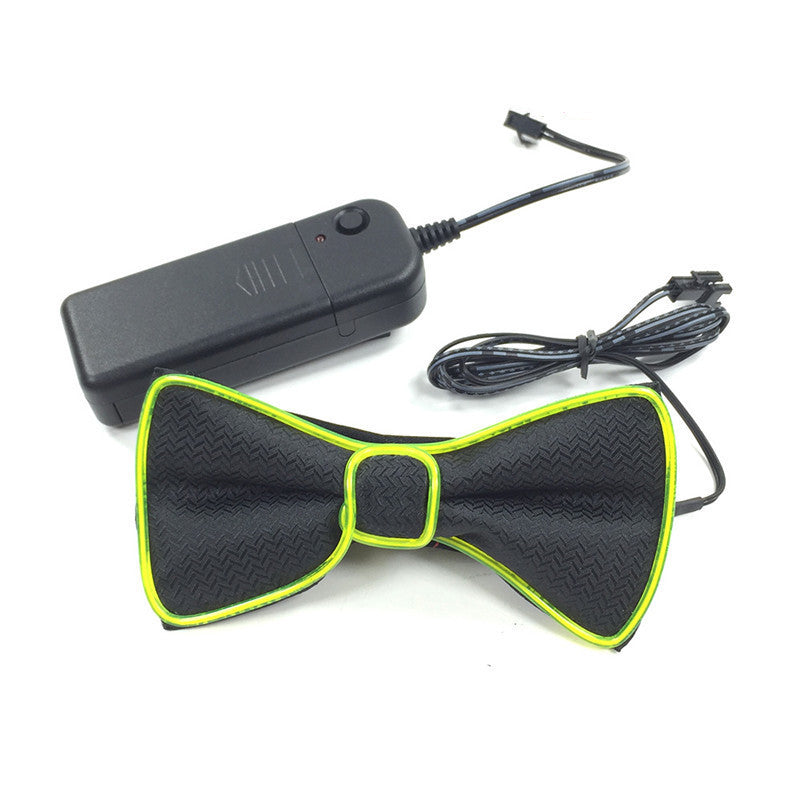 HKM-896467 Battery-Powered LED Light-Up Bow Tie for Halloween and Party Events in Multiple Colors