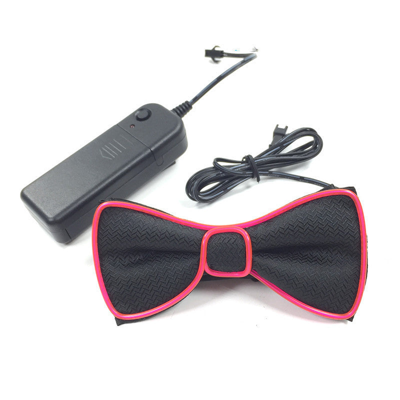 HKM-896467 Battery-Powered LED Light-Up Bow Tie for Halloween and Party Events in Multiple Colors