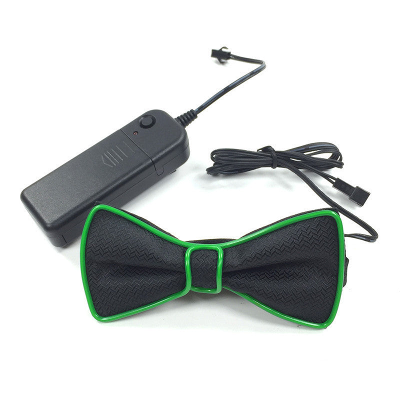 HKM-896467 Battery-Powered LED Light-Up Bow Tie for Halloween and Party Events in Multiple Colors