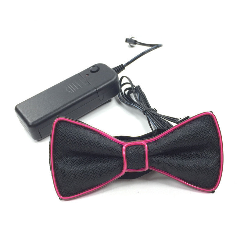 HKM-896467 Battery-Powered LED Light-Up Bow Tie for Halloween and Party Events in Multiple Colors