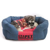 HKM-169235 Striped Cloth Pet Nest for Dogs in Various Sizes: Red, Yellow, Green, Blue