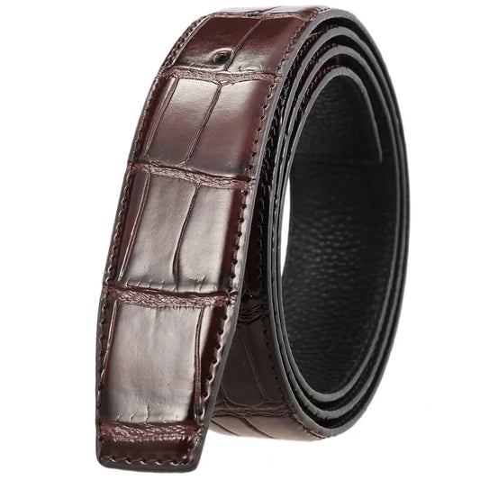 HKM-378067 Men's Soft Leather Belt - Buckle-less Fashion Accessory