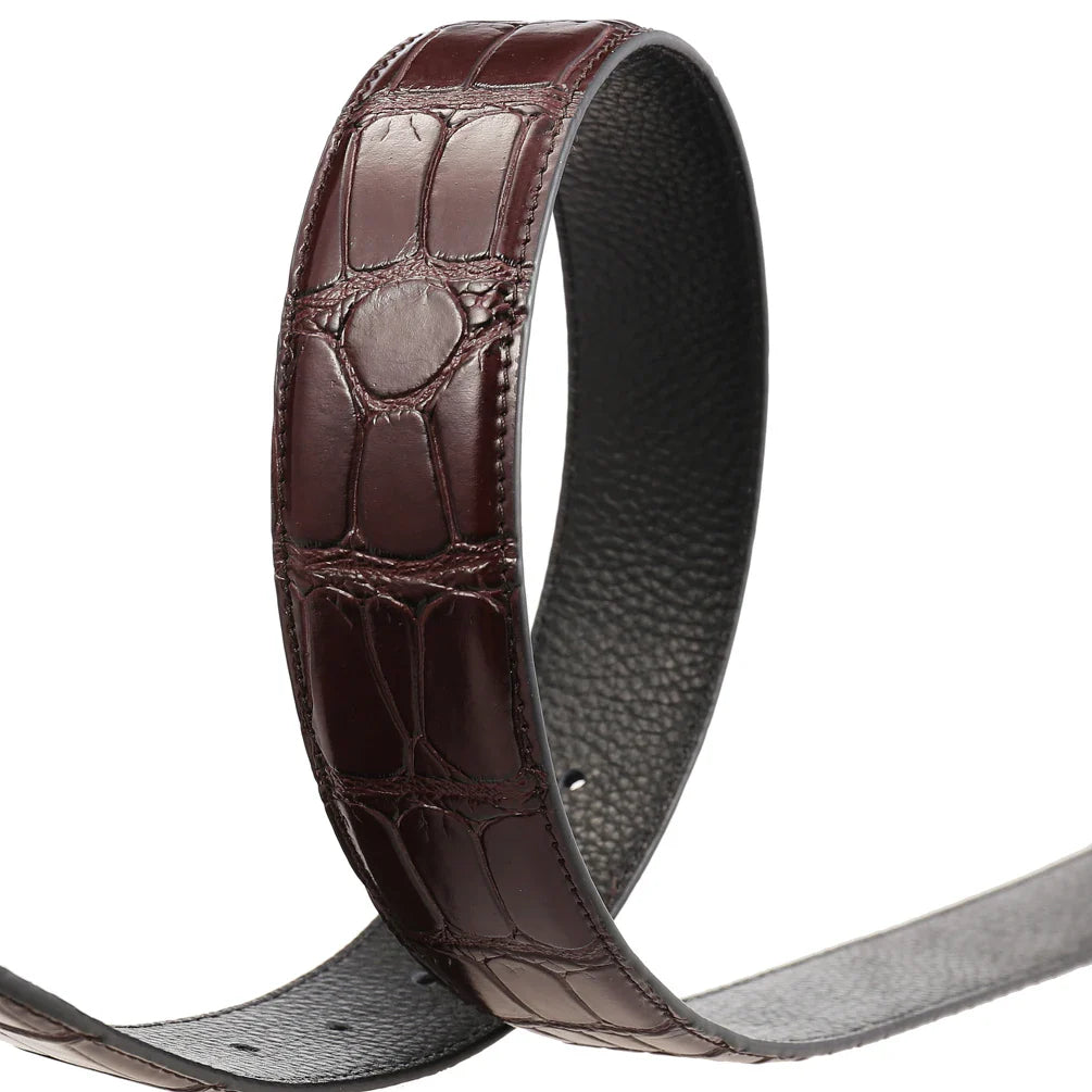 HKM-378067 Men's Soft Leather Belt - Buckle-less Fashion Accessory