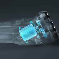 HKM-789587 3D Floating Shaver with Washable Blade, Type-C Charging, Intelligent Anti-Clip Technology, 90 Minutes Run Time