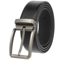 HKM-180307 Custom Logo Pin Buckle Belt for Men – Stylish Alloy Rotating Belt for Jeans and Casual Wear