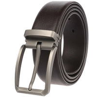 HKM-180307 Custom Logo Pin Buckle Belt for Men – Stylish Alloy Rotating Belt for Jeans and Casual Wear