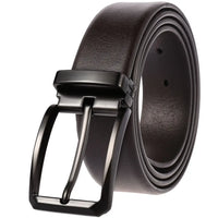 HKM-180307 Custom Logo Pin Buckle Belt for Men – Stylish Alloy Rotating Belt for Jeans and Casual Wear