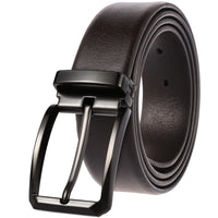 HKM-180307 Custom Logo Pin Buckle Belt for Men – Stylish Alloy Rotating Belt for Jeans and Casual Wear