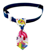 HKM-077075 Easter-Themed Pet Bow Tie with Floral Headpiece - Adjustable Size Options