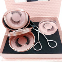HKM-893971 Quantum Magnetic False Eyelashes - 3 Pairs with Eyelash Curler, Glue-Free and Comfortable Wear